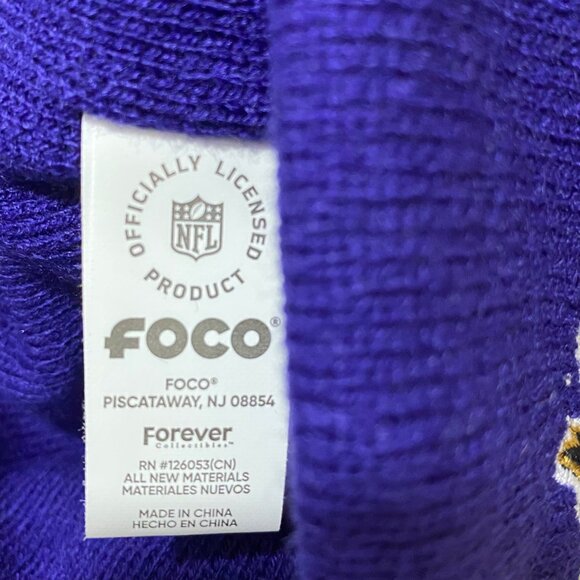 Baltimore Ravens New Knit Pom Beanie With Matching Gloves NFL 100% AUTHENTIC NWO - Picture 4 of 5